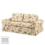 Slaapbank Latina VI geweven stof - Beige/rood - Breedte: 165 cm