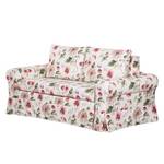 Schlafsofa LATINA Country mit Husse Webstoff - Webstoff Gracia: Creme / Rot - Breite: 185 cm