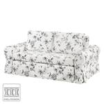 Schlafsofa LATINA Country mit Husse Webstoff - Webstoff Ginevra: Weiß / Grau - Breite: 165 cm