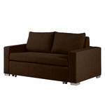 Schlafsofa LATINA Basic Webstoff - Stoff Doran: Dunkelbraun - Breite: 153 cm