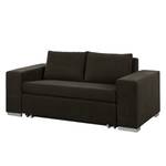 Sofa-lit LATINA Basic avec accoudoir XL Tissu - Gris - Tissu chenille Efia: Espresso - Largeur : 176 cm