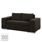 Sofa-lit LATINA Basic avec accoudoir XL Tissu - Gris - Tissu chenille Efia: Espresso - Largeur : 176 cm