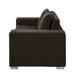 Slaapbank LATINA Basic met XL Armleuning geweven stof - grijs - Chenille Efia: Espresso - Breedte: 216 cm