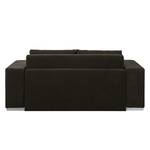 Sofa-lit LATINA Basic avec accoudoir XL Tissu - Gris - Tissu chenille Efia: Espresso - Largeur : 176 cm