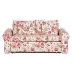 Divano letto LATINA Basic Country Tessuto - Policromo - Tessuto Orgesa: beige/fucsia - Larghezza: 185 cm