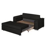 Sofa letto LATINA con bracciolo sloping Tessuto Doran: nero - Larghezza: 170 cm