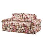 Canapé-lit LATINA Country avec housse Tissu - Beige / Rouge - Tissu Ginevra: Beige / Rouge - Largeur : 205 cm