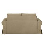 Slaapbank LATINA Country met Hoes geweven stof - Stof Doran: Beige - Breedte: 205 cm