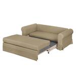 Slaapbank LATINA Country met Hoes geweven stof - Stof Doran: Beige - Breedte: 165 cm