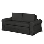 Canapé-lit LATINA Country avec housse Tissu - Tissu Doran : Noir - Largeur : 205 cm