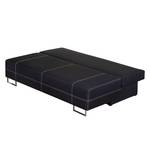 Canapé convertible Metropolis Tissu / Imitation cuir Noir