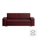 Schlafsofa Plaza Echtleder Bordeaux - Breite: 178 cm - Keine Funktion