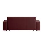 Schlafsofa Plaza Echtleder Bordeaux - Breite: 178 cm - Keine Funktion