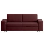 Schlafsofa Plaza Echtleder Echtleder - Bordeaux - Breite: 228 cm - Keine Funktion