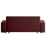 Schlafsofa Plaza Echtleder Bordeaux - Breite: 228 cm - Keine Funktion