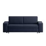 Schlafsofa Plaza Echtleder Dunkelblau - Breite: 178 cm - Keine Funktion