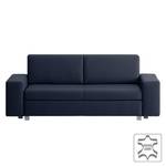 Schlafsofa Plaza Echtleder Echtleder - Dunkelblau - Breite: 198 cm - Keine Funktion