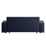 Schlafsofa Plaza Echtleder Dunkelblau - Breite: 198 cm - Keine Funktion