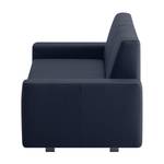 Canapé convertible Plaza Cuir véritable - Bleu foncé - Largeur : 228 cm - Sans fonction