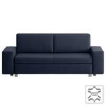 Schlafsofa Plaza Echtleder Echtleder - Dunkelblau - Breite: 228 cm - Keine Funktion