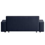 Schlafsofa Plaza Echtleder Echtleder - Dunkelblau - Breite: 228 cm - Keine Funktion