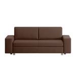 Schlafsofa Plaza Echtleder Espresso - Breite: 178 cm - Keine Funktion