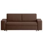 Schlafsofa Plaza Echtleder Espresso - Breite: 228 cm - Keine Funktion