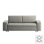 Divano letto Plaza Vera pelle - Grigio - Larghezza: 178 cm - Nessuna funzione