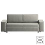 Schlafsofa Plaza Echtleder Grau - Breite: 228 cm - Keine Funktion