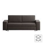 Schlafsofa Plaza Echtleder Echtleder - Bisonbraun - Breite: 178 cm - Keine Funktion