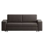 Schlafsofa Plaza Echtleder Echtleder - Bisonbraun - Breite: 198 cm - Keine Funktion