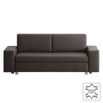 Schlafsofa Plaza Echtleder Echtleder - Bisonbraun - Breite: 198 cm - Keine Funktion