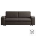 Schlafsofa Plaza Echtleder Bisonbraun - Breite: 228 cm - Keine Funktion