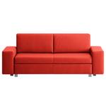 Schlafsofa Plaza Echtleder Rot - Breite: 228 cm - Keine Funktion