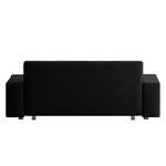 Schlafsofa Plaza Echtleder Schwarz - Breite: 198 cm - Keine Funktion