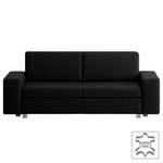 Schlafsofa Plaza Echtleder Schwarz - Breite: 228 cm - Keine Funktion