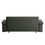 Divano letto Plaza Vera pelle - Verde abete - Larghezza: 192 cm - Bracciolo regolabile