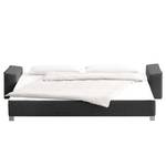 Canapé convertible Plaza Tissu - Anthracite - Largeur : 222 cm - Accoudoir réglable