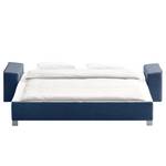 Canapé convertible Plaza Tissu - Bleu - Largeur : 192 cm - Accoudoir réglable