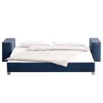 Slaapbank Plaza geweven stof - Blauw - Breedte: 228 cm - Geen functie