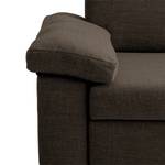 Schlafsofa Plaza Webstoff Braun - Breite: 222 cm - Armlehne verstellbar