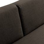 Schlafsofa Plaza Webstoff Braun - Breite: 222 cm - Armlehne verstellbar