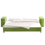 Canapé convertible Plaza Tissu - Vert - Largeur : 228 cm - Sans fonction