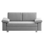 Schlafsofa Plaza Webstoff Webstoff - Lichtgrau - Breite: 192 cm - Armlehne verstellbar