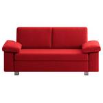 Schlafsofa Plaza Webstoff Webstoff - Rot - Breite: 222 cm - Armlehne verstellbar