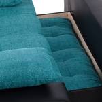 Divano letto Rainbowlight Similpelle/Tessuto strutturato - Nero / Petrolio