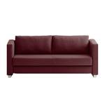 Schlafsofa Randa Echtleder Echtleder - Bordeaux - Breite: 202 cm