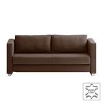 Schlafsofa Randa Echtleder Echtleder - Espresso - Breite: 202 cm