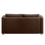 Schlafsofa Randa Echtleder Echtleder - Espresso - Breite: 202 cm