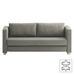 Schlafsofa Randa Echtleder Grau - Breite: 202 cm